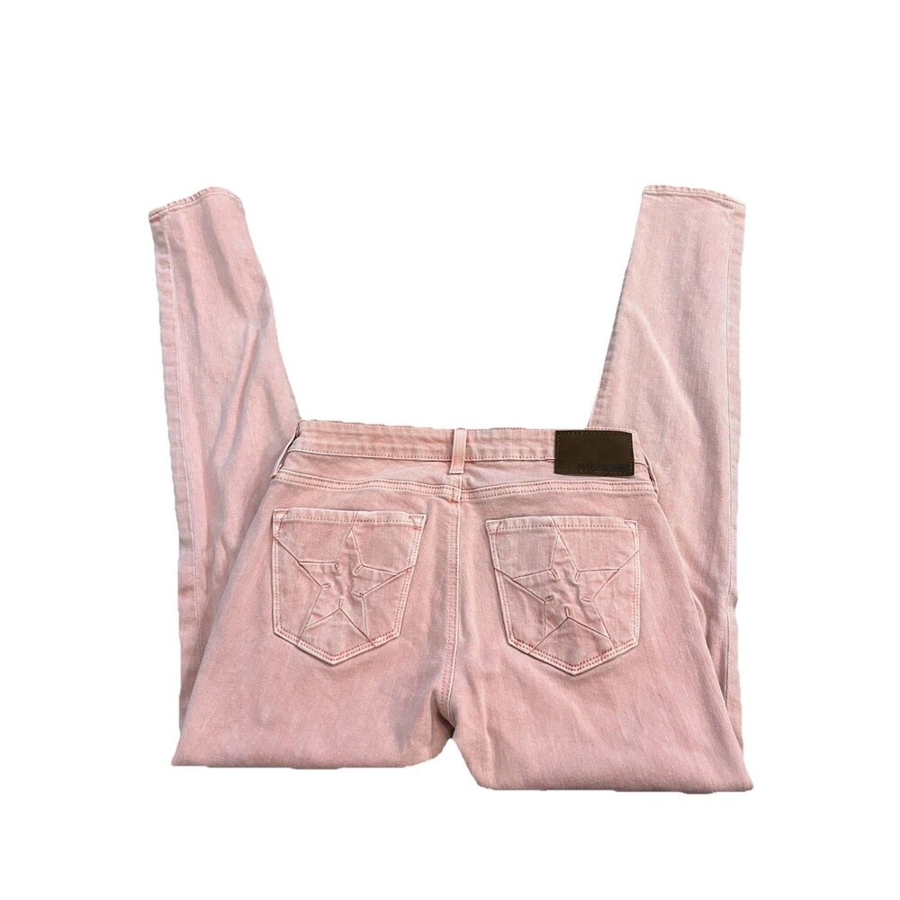 Women's Big Star Jeans Alex Mid Rise Skinny Stretch Pink Size 28